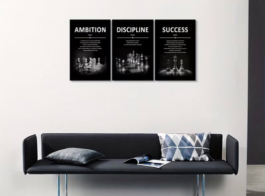 Discipline framed canvas