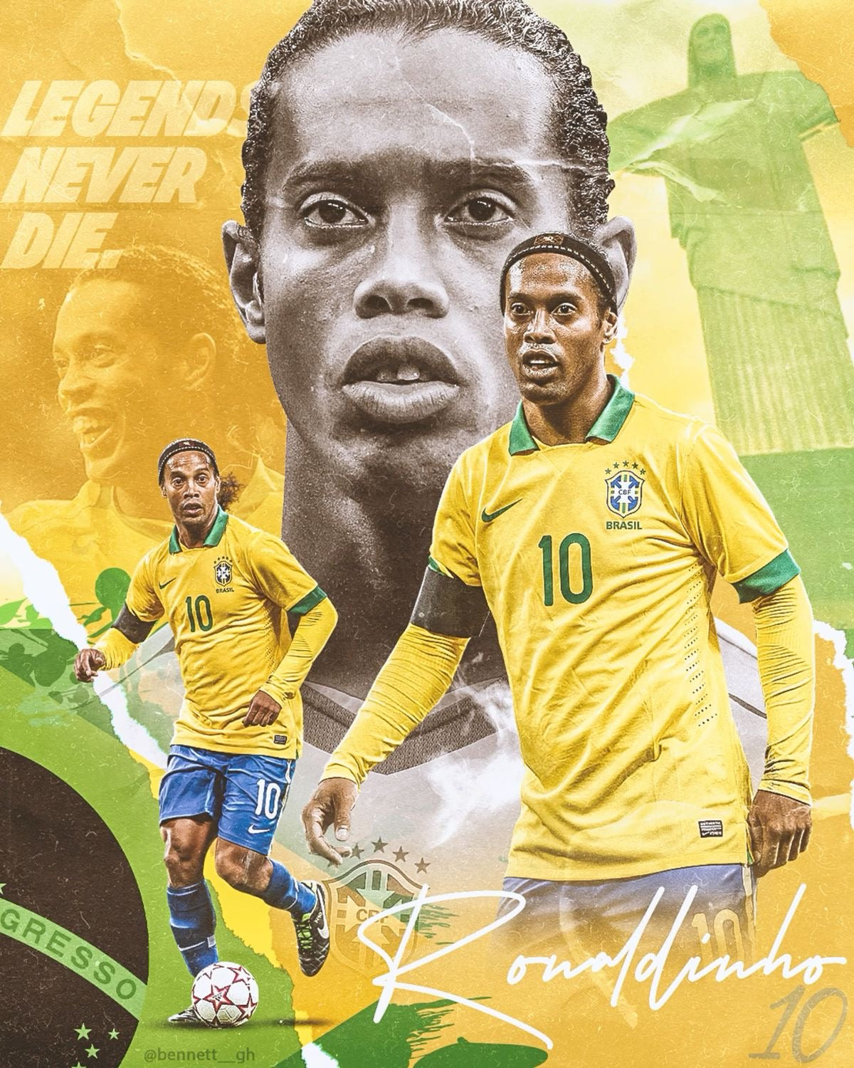 Ronaldinho Framed Poster