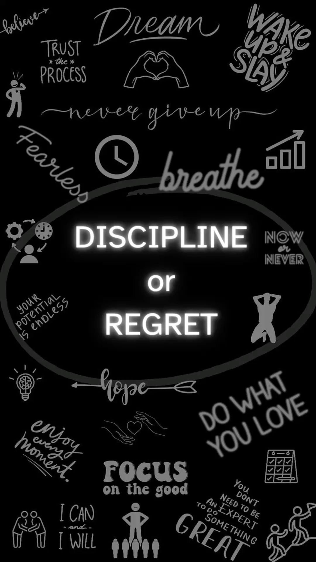 Self-Discipline Motivation Framed Poster