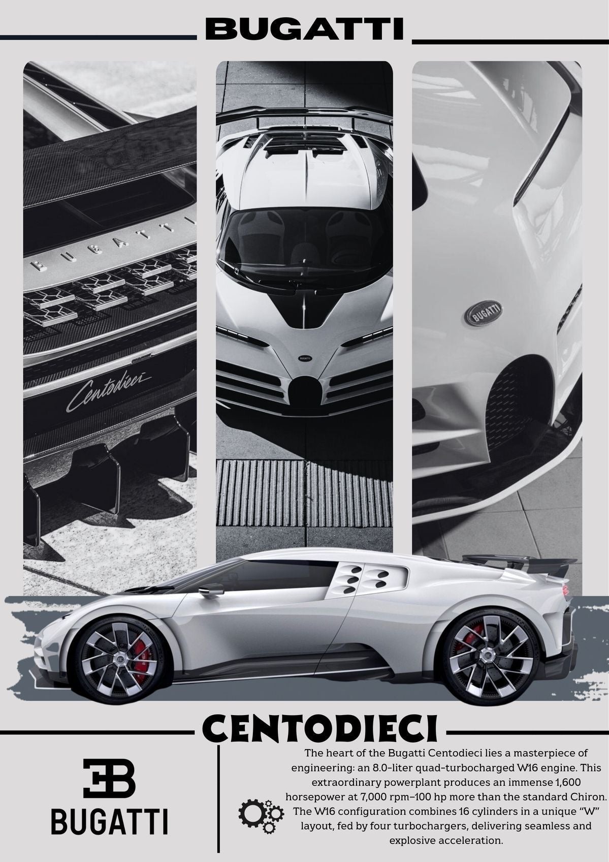 Bugatti Framed Poster