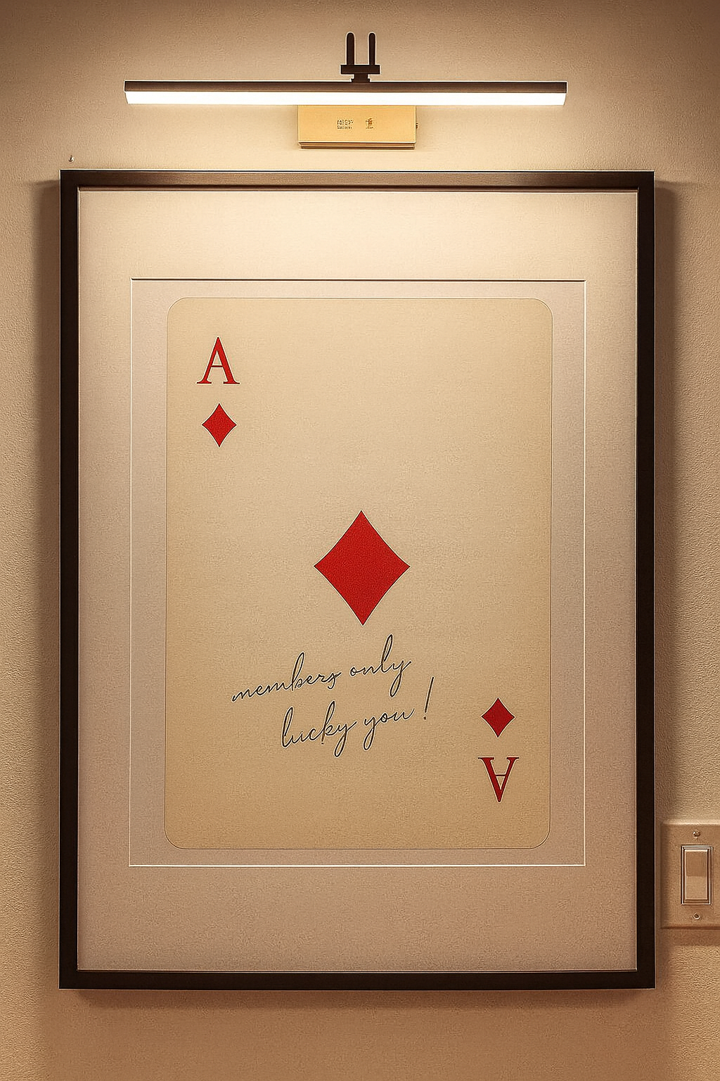 Framed Ace of Diamonds – Members Only Edition (A2)