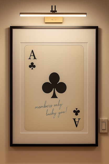 Framed Ace of Clubs – Members Only Edition (A2)