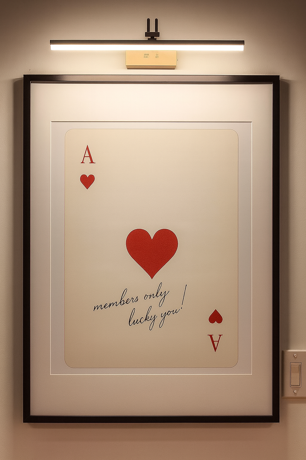 Framed Ace of Hearts – Members Only Edition (A2)