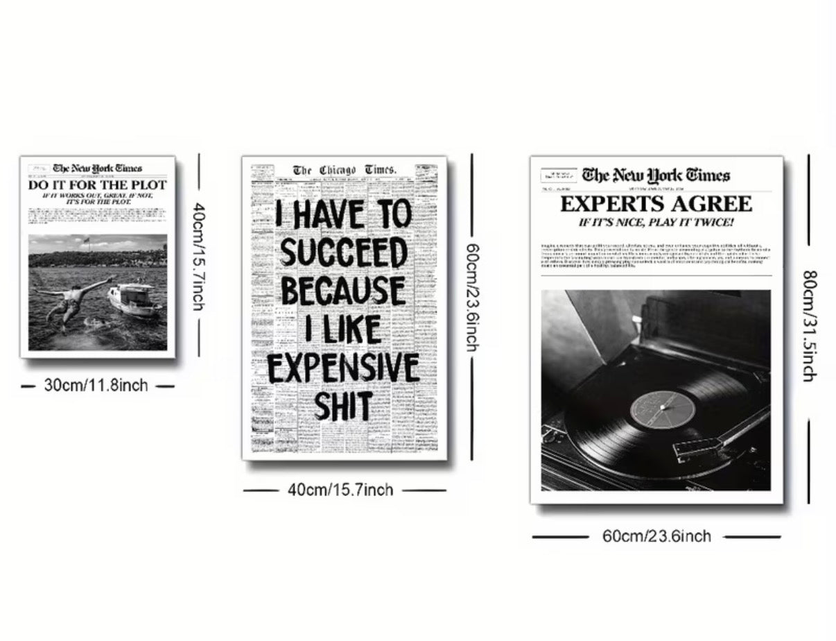 Success frames set of 3