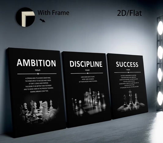 Discipline framed canvas