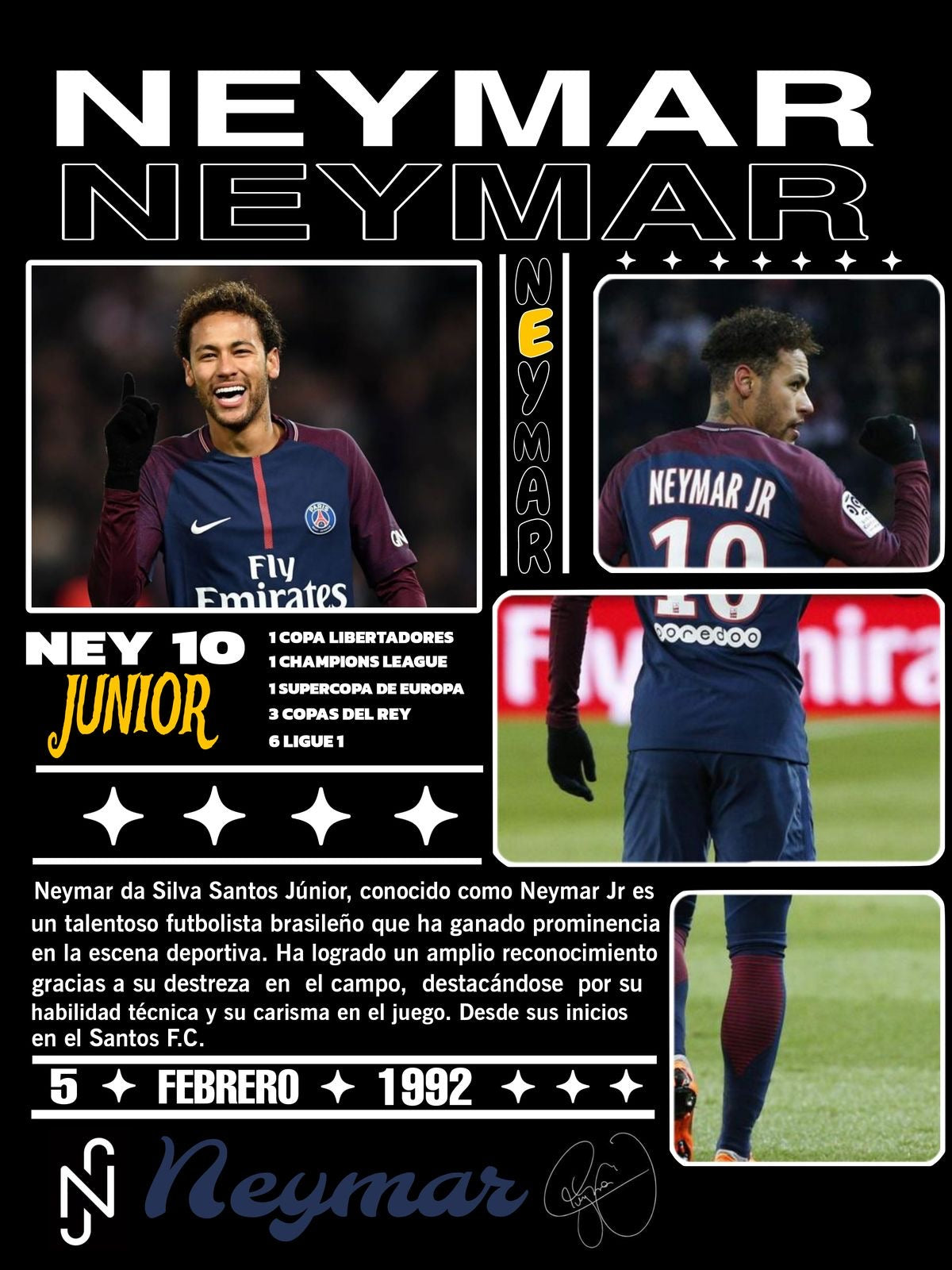 Neymar Framed Poster