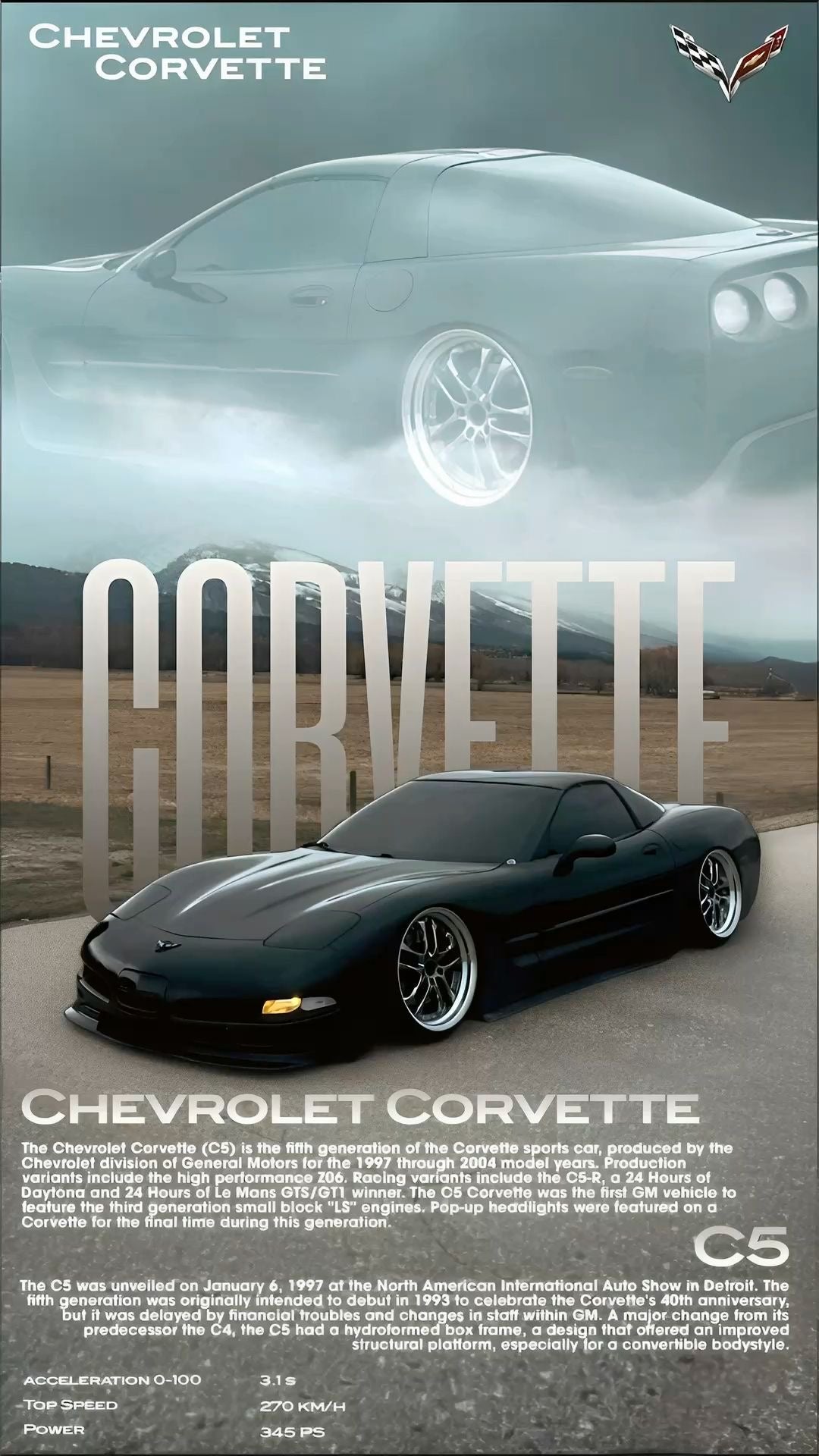 Corvette Framed Poster