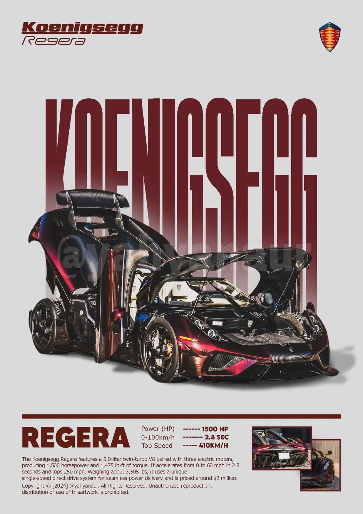 Koenigsegg Framed Poster