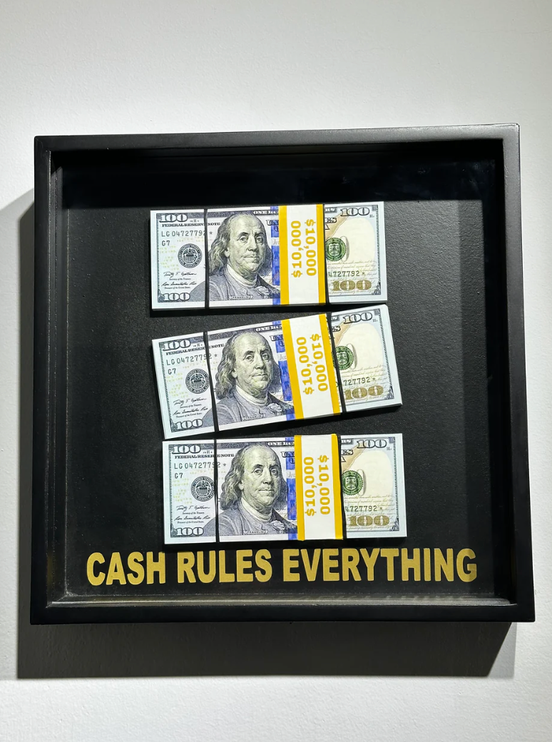 Cash Rules Everything Framed Box
