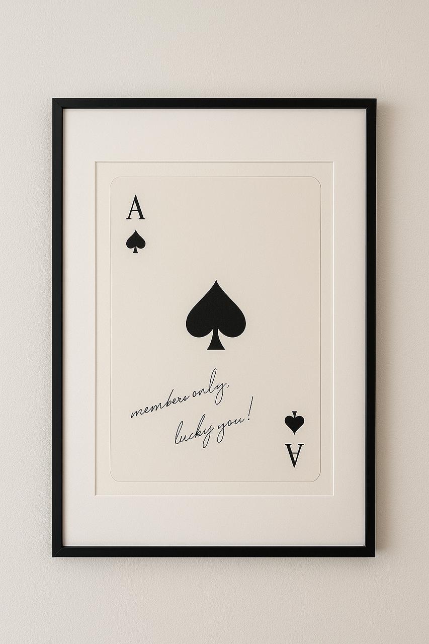 Framed Ace of Spades – Members Only Edition (A2)