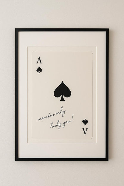 Framed Ace of Spades – Members Only Edition (A2)
